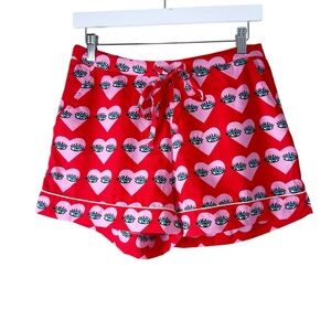 Bouffants‎ & Broken Hearts Women's Sleepwear Shorts Hearts Sz S